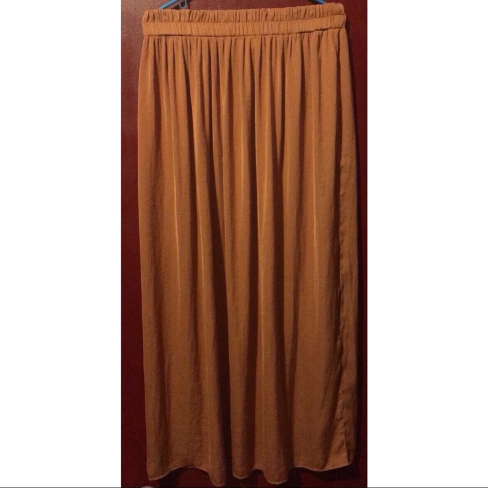 Burnt Orange Boho Maxi Skirt